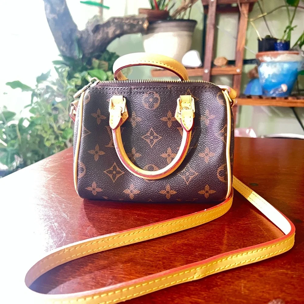 Louis Vuitton Brown and Tan Monogram Mini Bag - Picture 8 of 8